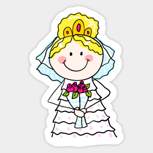 Happy doodle bride Sticker